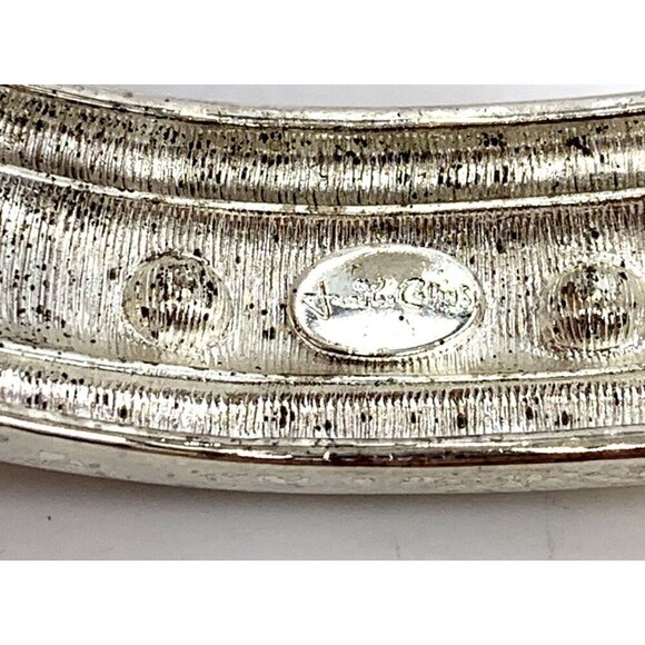 Jackie Collins Bracelet Silver Plated Panther Big Cat Puma Hinged Bangle 7" - Picture 9 of 9